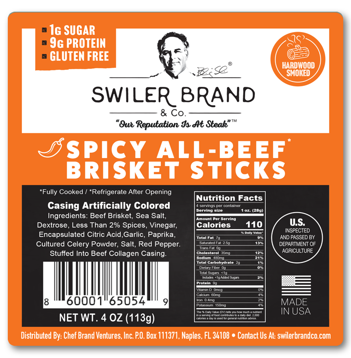 Spicy All-Beef Brisket Sticks